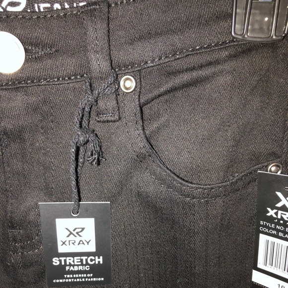 XRay Black Jeans Kids Moto Style Size 10 Stretch - Picture 3 of 4